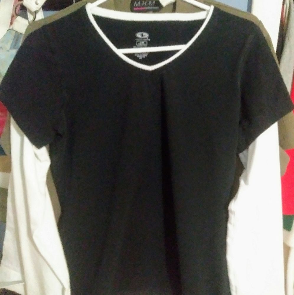 Women's Black and White Sweater